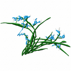 Flowers And Tree Embroidery Design 2